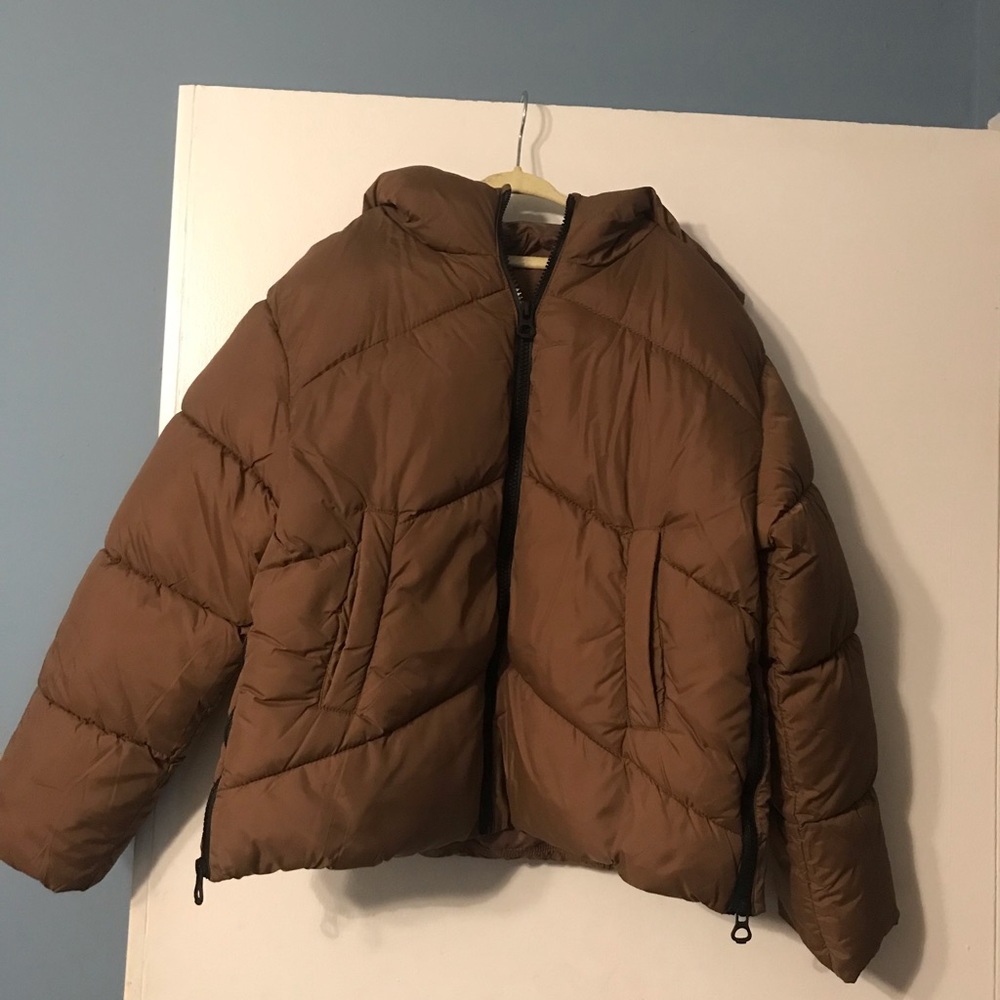 Zara Brown Puffer Jacket